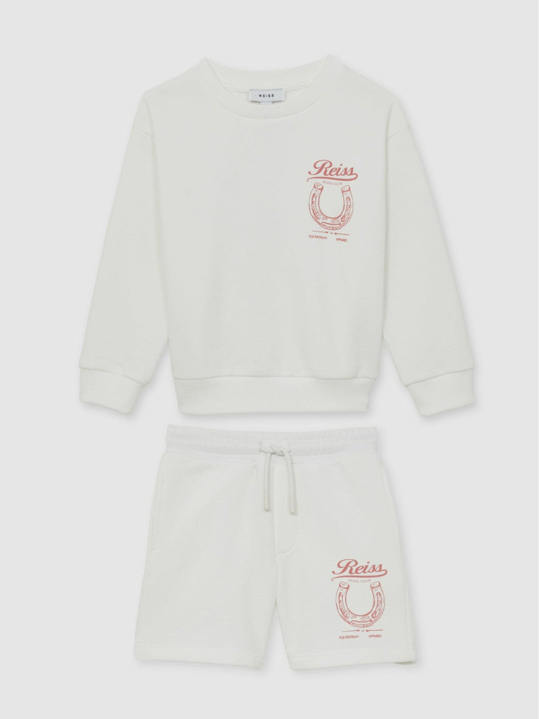 Reiss | Pony Club Sweatshirt and Shorts Set in Ecru