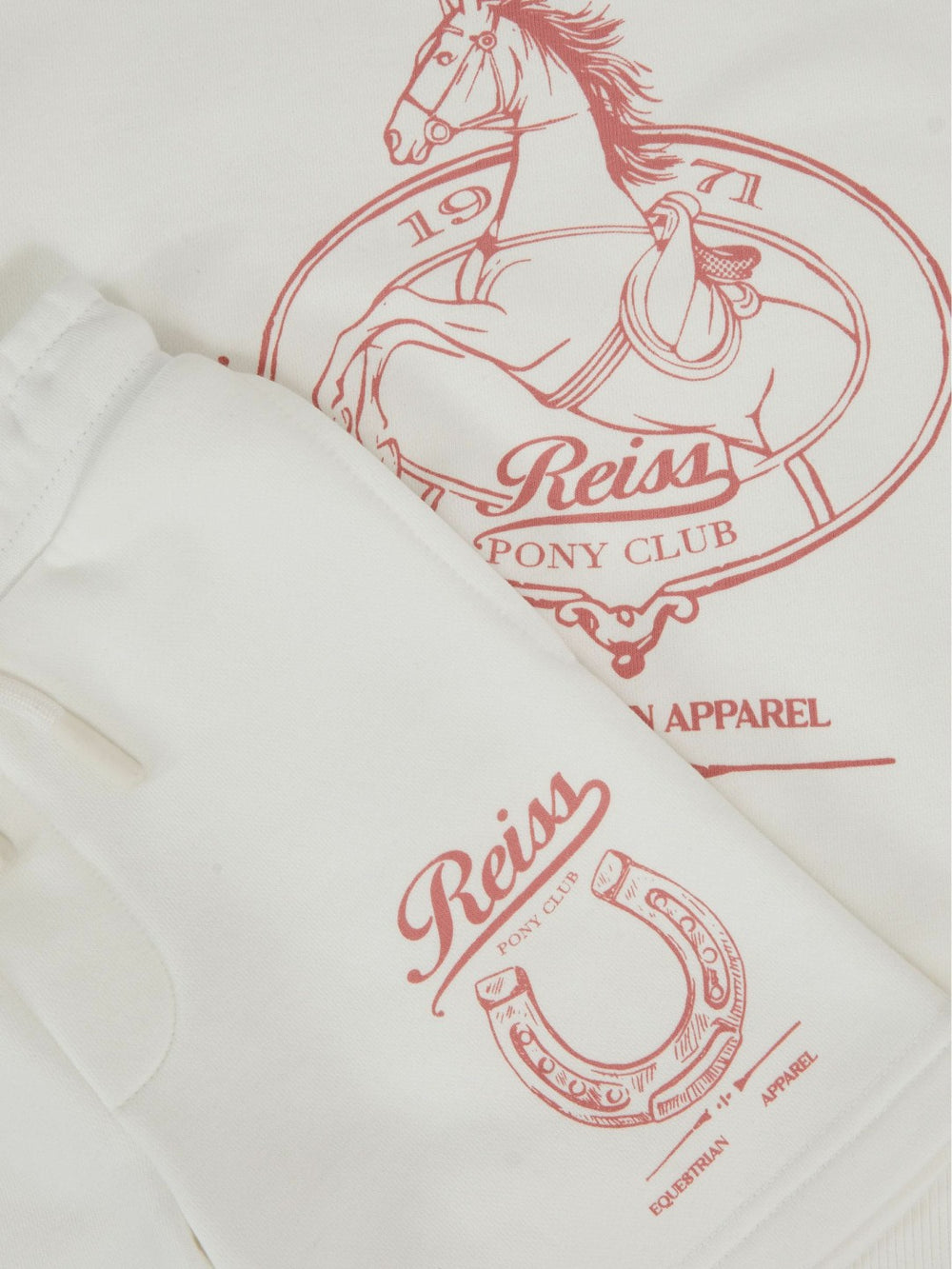 Reiss | Pony Club Sweatshirt and Shorts Set in Ecru