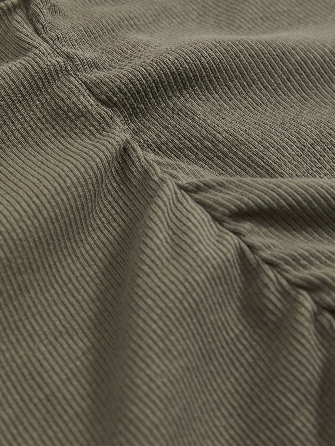 Reiss | Ribbed Ruched Waist Vest in Khaki Green