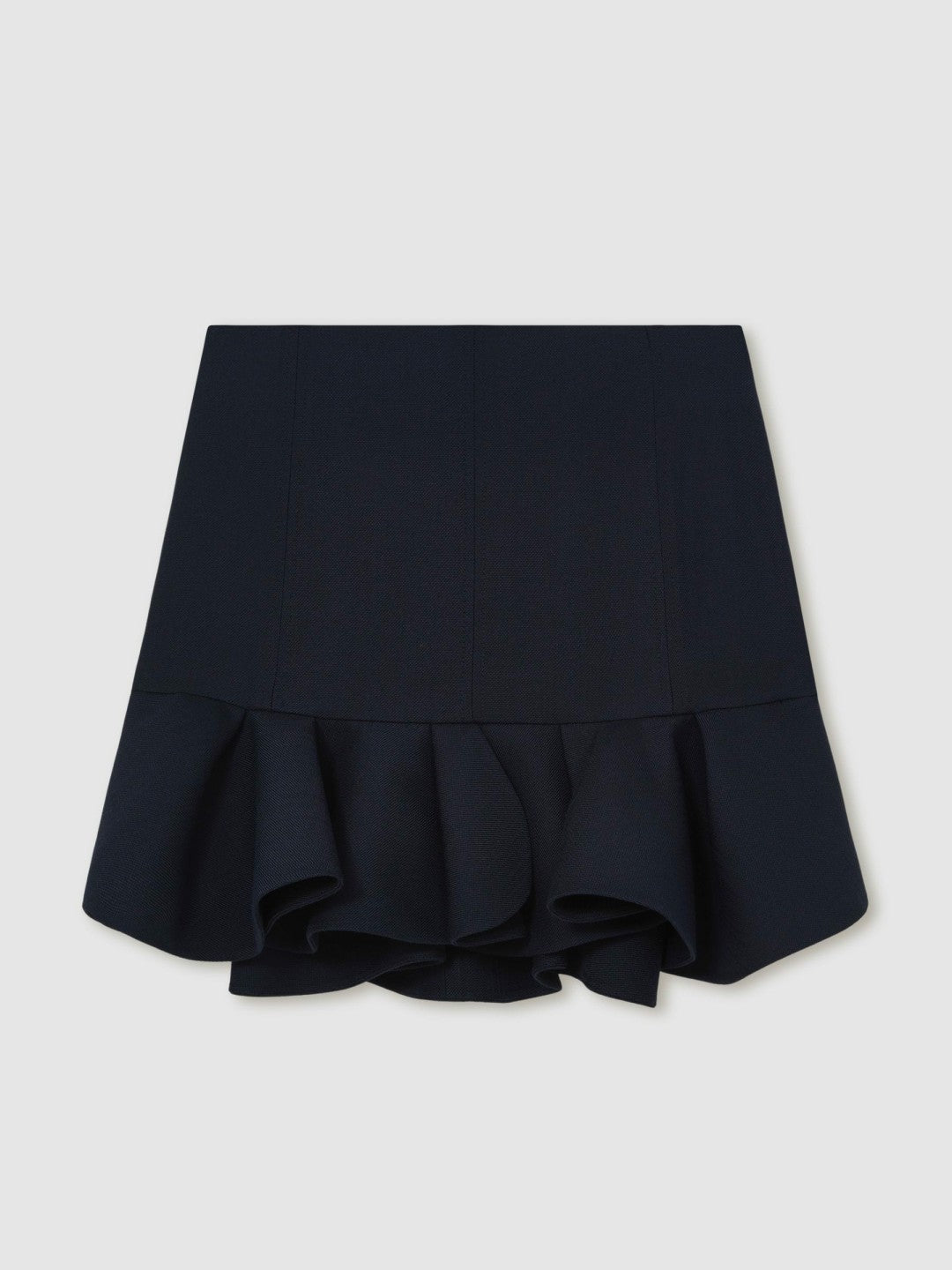 Reiss | Ruffle-Hem Mini Skirt in Navy