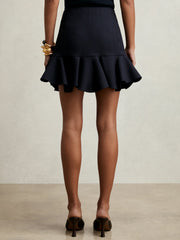 Reiss | Ruffle-Hem Mini Skirt in Navy