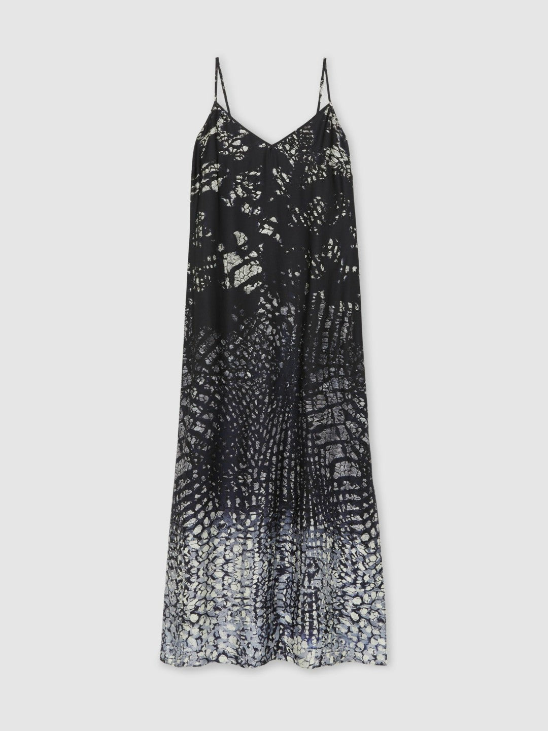 Reiss | Printed Maxi Slip Dress in Navy