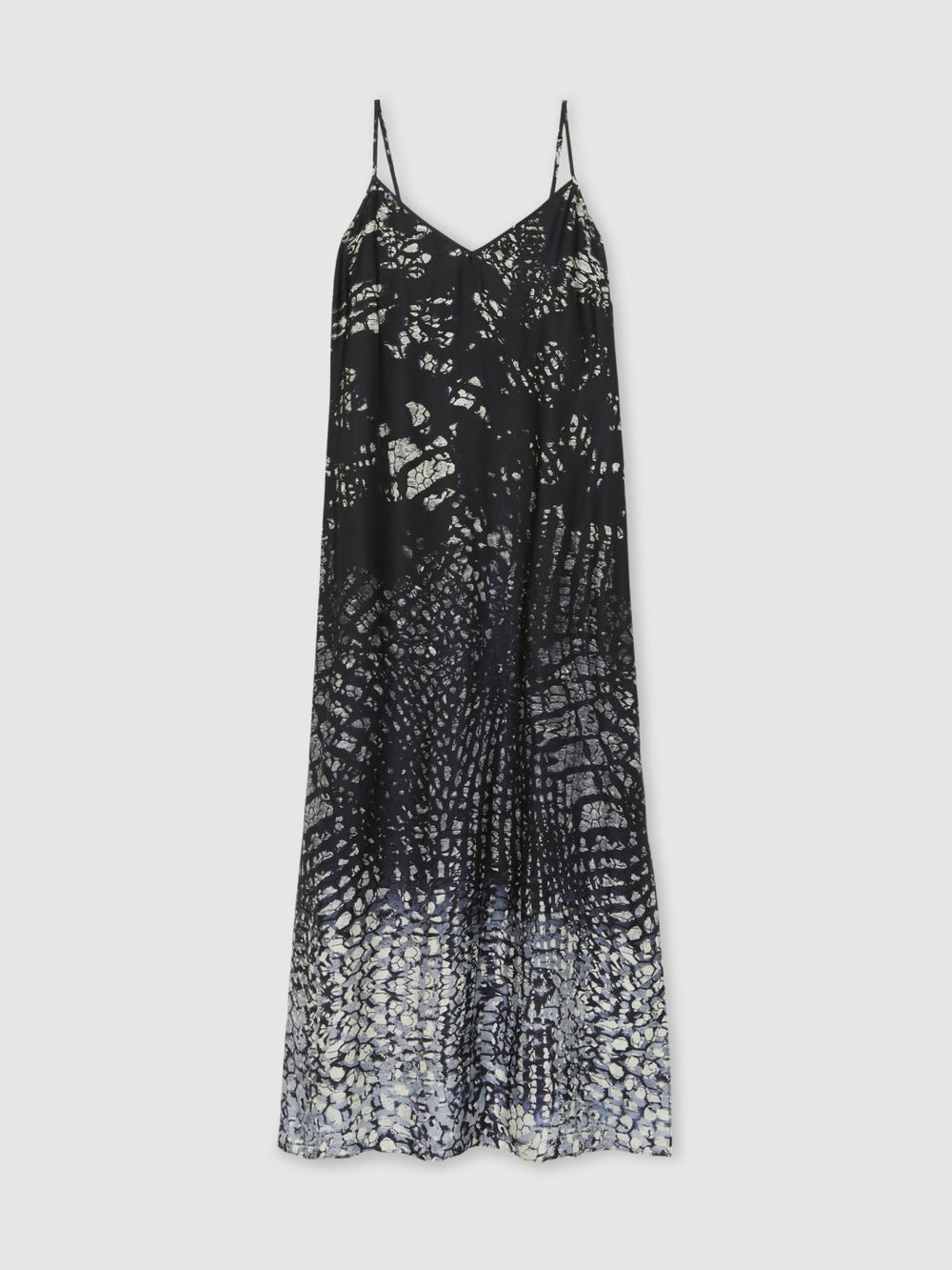 Reiss | Printed Maxi Slip Dress in Navy