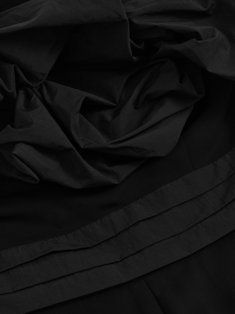 Reiss | Sculptural Strapless Wide-Leg Jumpsuit in Black