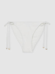 Reiss | Side Tie Bikini Bottoms in White