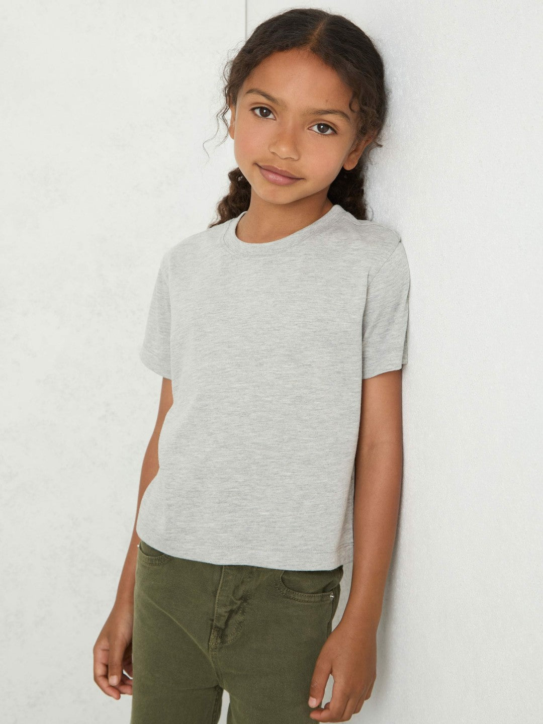 Reiss | 3-9 yrs Cotton-Blend Crew-Neck T-Shirt in Grey Marl
