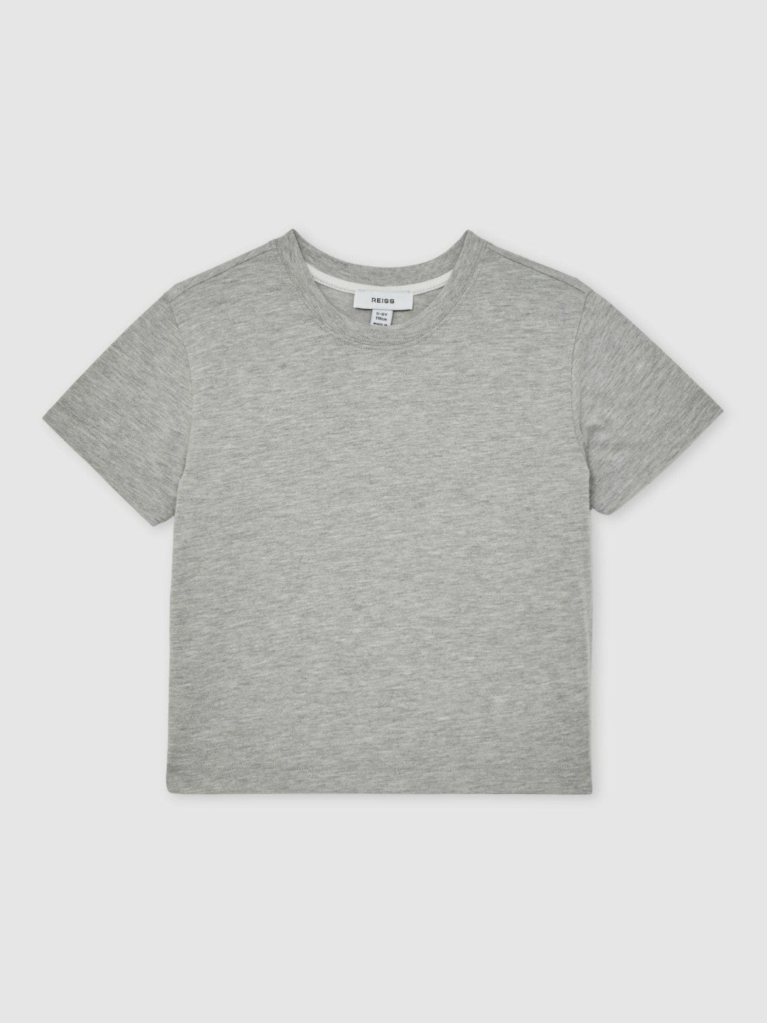 Reiss | 3-9 yrs Cotton-Blend Crew-Neck T-Shirt in Grey Marl
