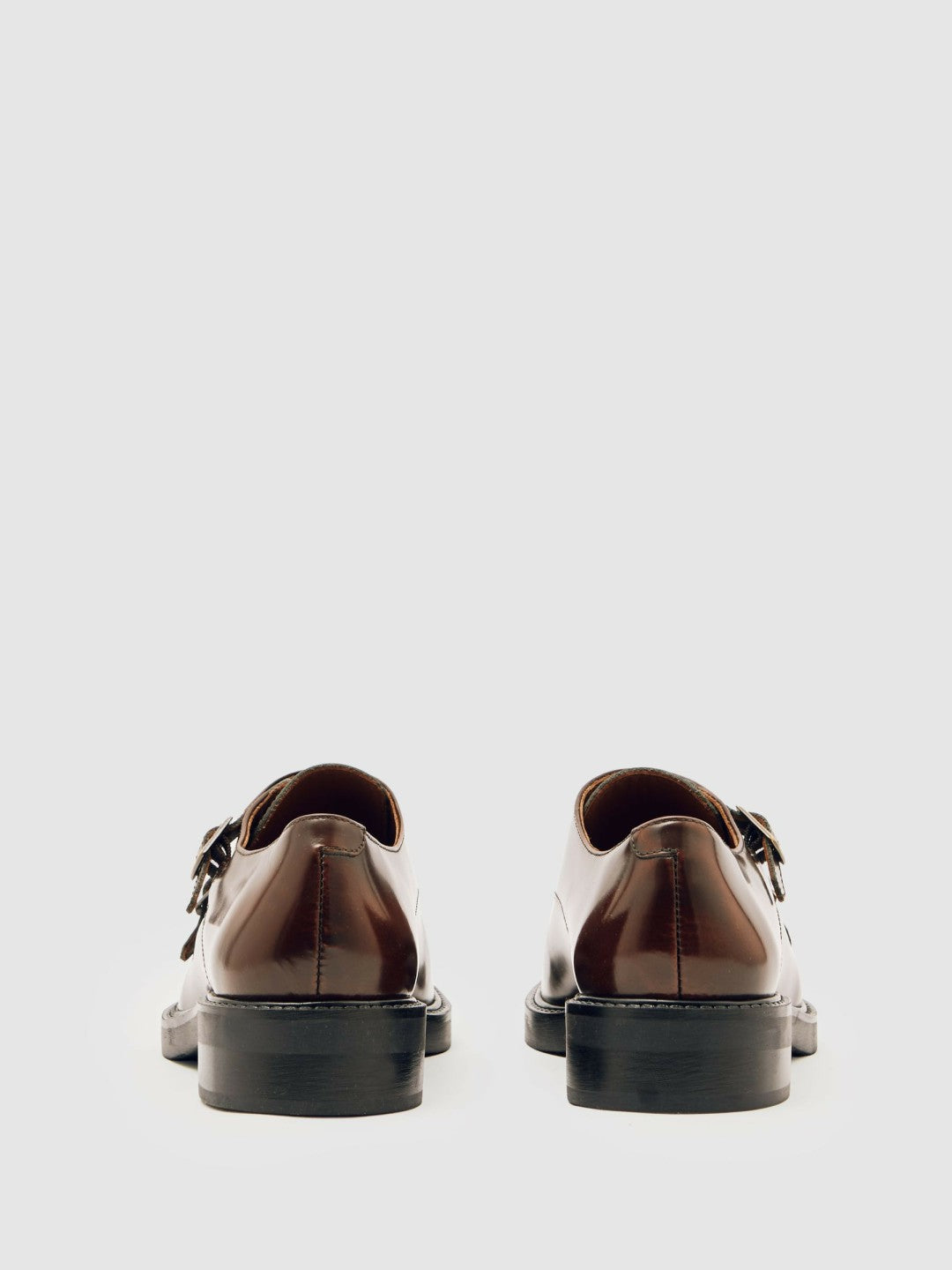Reiss | Leather Double-Strap Monk Shoes in Tan