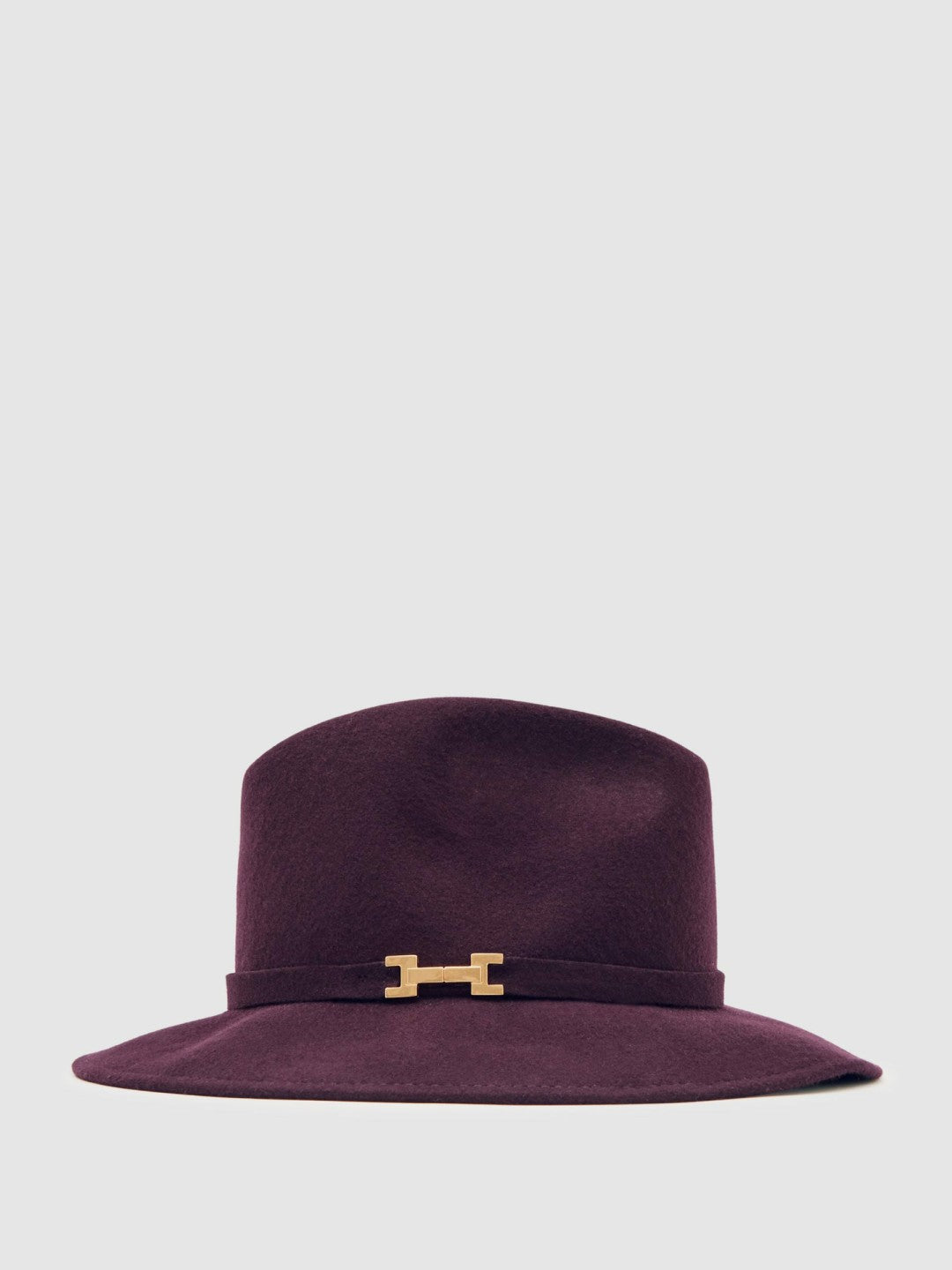 Reiss | Wool Fedora Hat in Burgundy