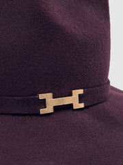 Reiss | Wool Fedora Hat in Burgundy