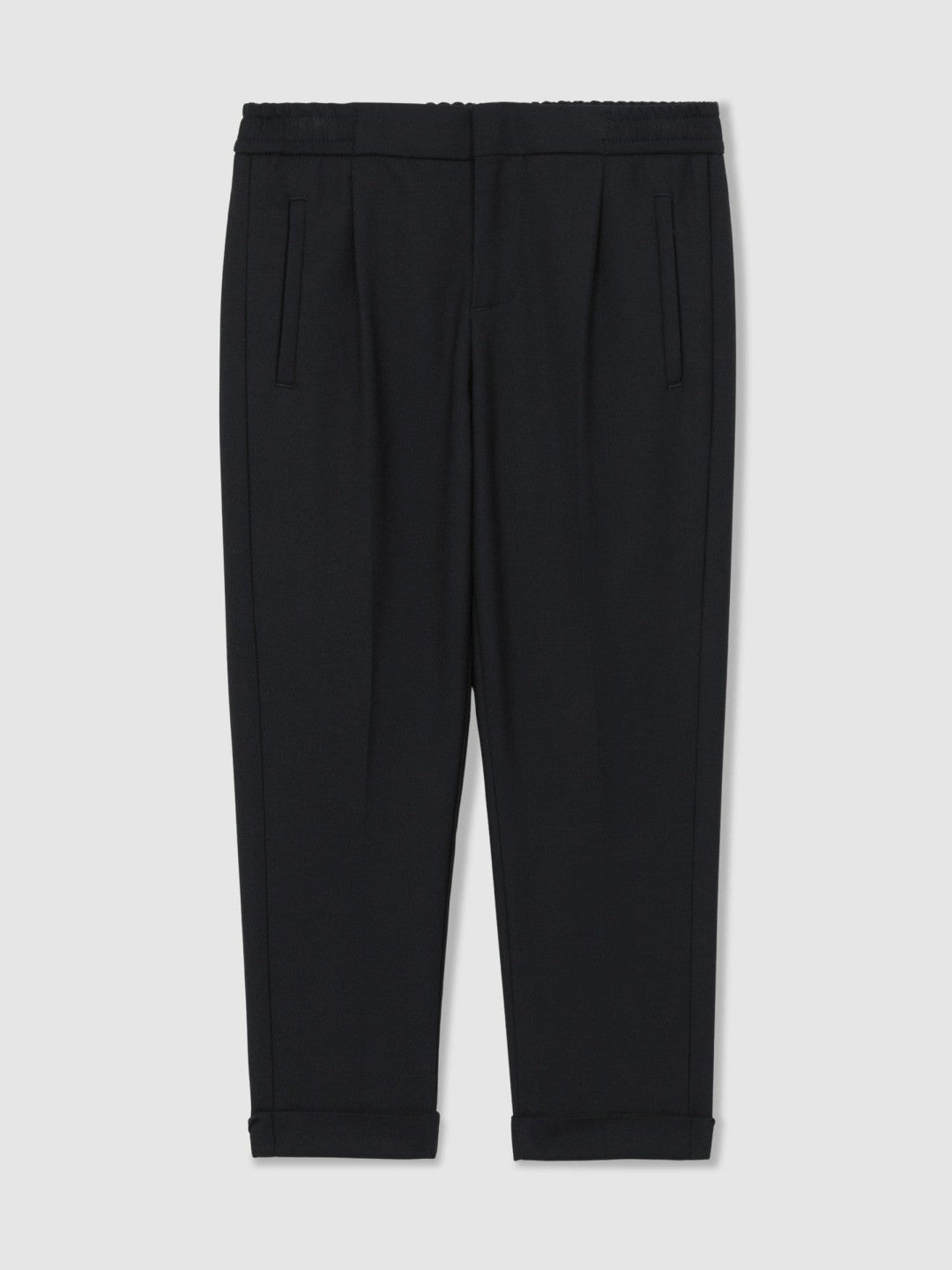 Reiss | 9-13 yrs Relaxed-Fit Pleated Tapered Trousers in Navy