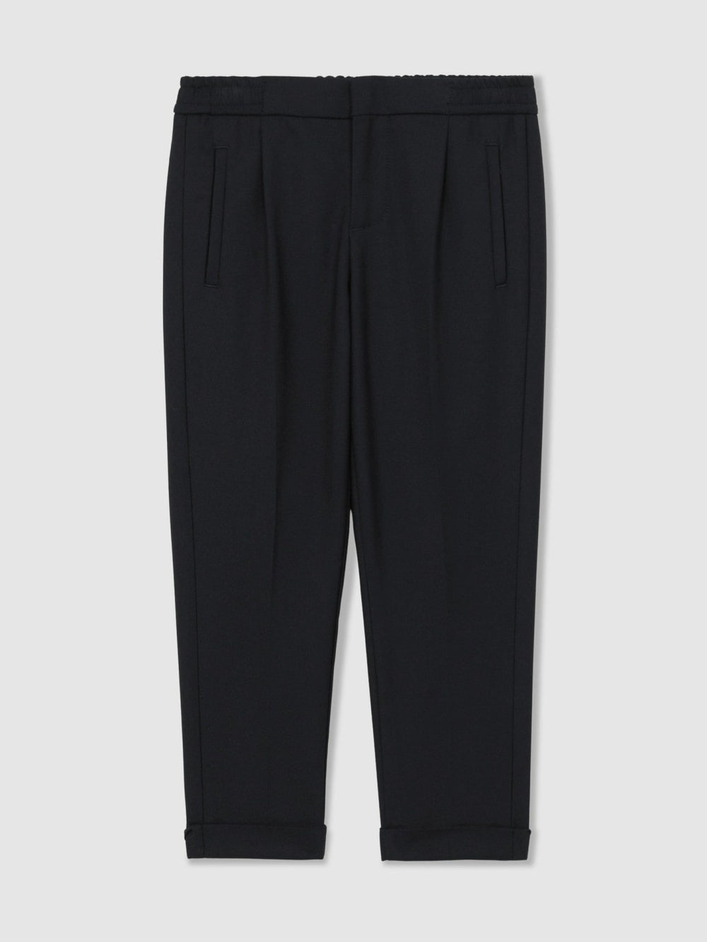Reiss | 9-13 yrs Relaxed-Fit Pleated Tapered Trousers in Navy