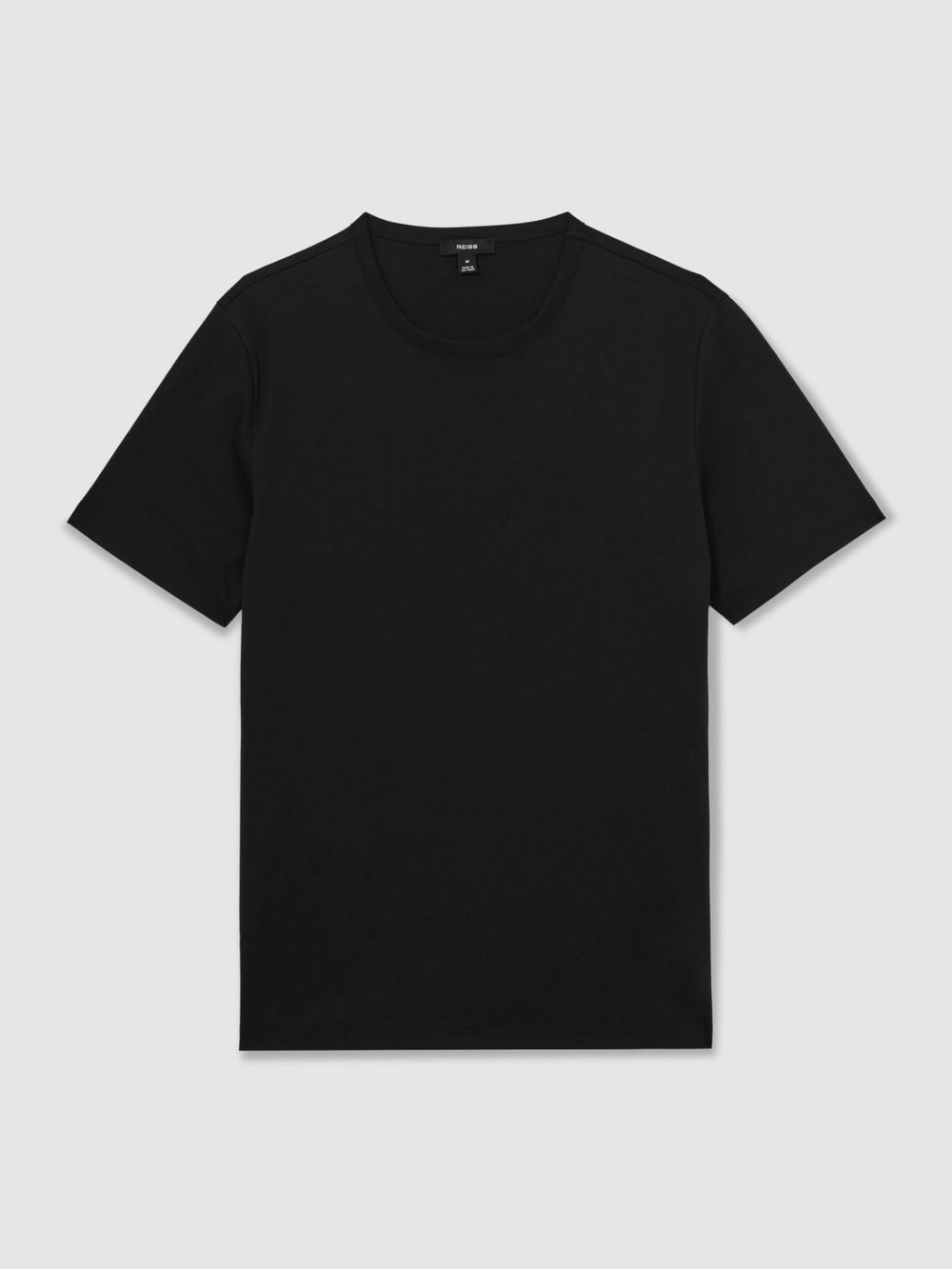 Reiss | Airwater-Cotton Crew-Neck T-Shirt in Black