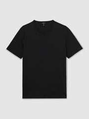 Reiss | Airwater-Cotton Crew-Neck T-Shirt in Black