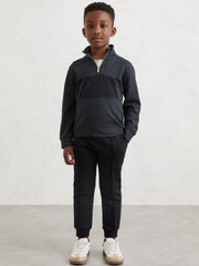 Reiss | 3-9 yrs Interlock Drawstring Joggers in Navy Blue