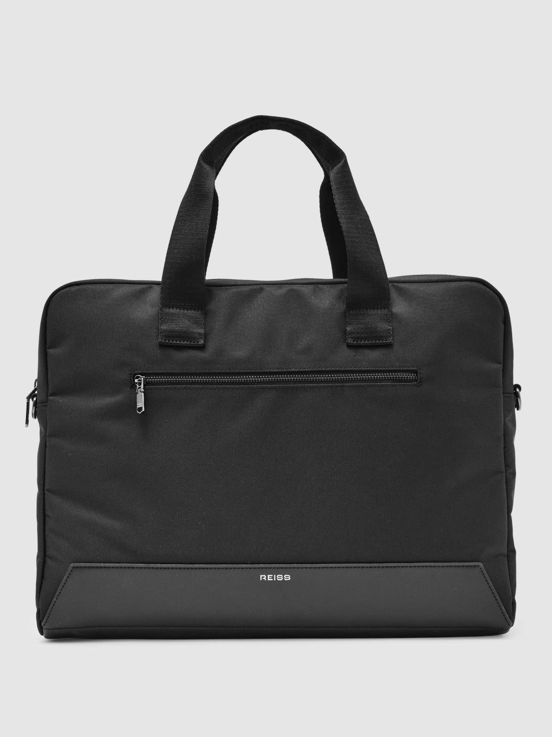 Reiss | Woven Briefcase in Black