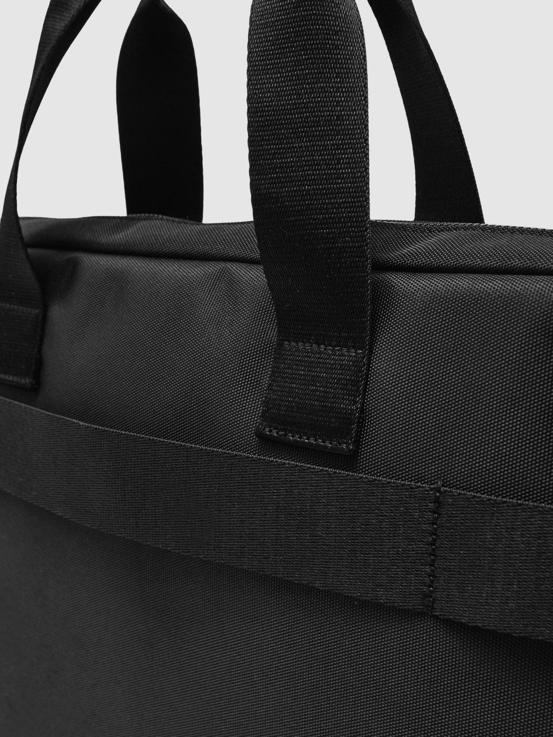 Reiss | Woven Briefcase in Black