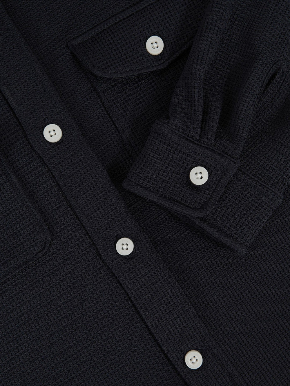 Reiss | 9-13 yrs Waffle-Textured Twin-Pocket Overshirt in Navy