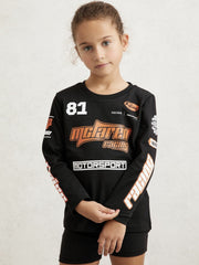 Reiss | 9-13 yrs McLaren F1 Team Cotton Logo T-Shirt Unisex Fit in Black