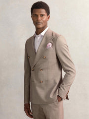 Reiss | Geo Chain Detail Pocket Square in Soft Pink