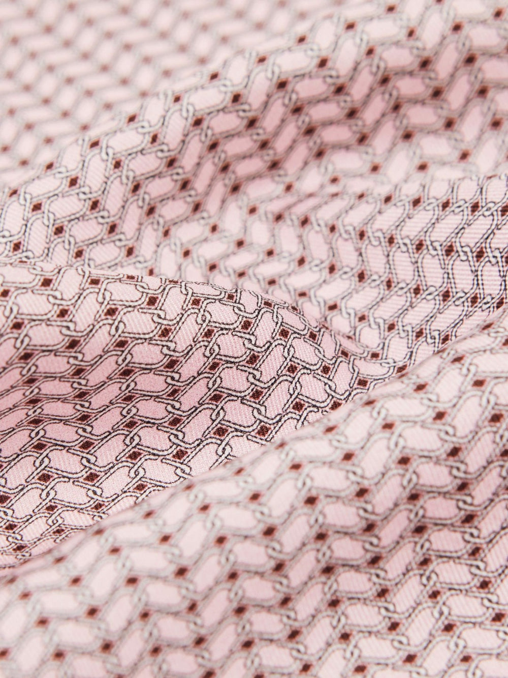 Reiss | Geo Chain Detail Pocket Square in Soft Pink