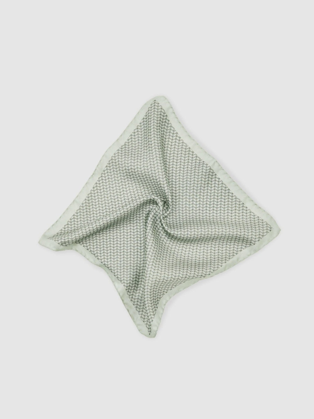 Reiss | Geo Chain Detail Pocket Square in Sage