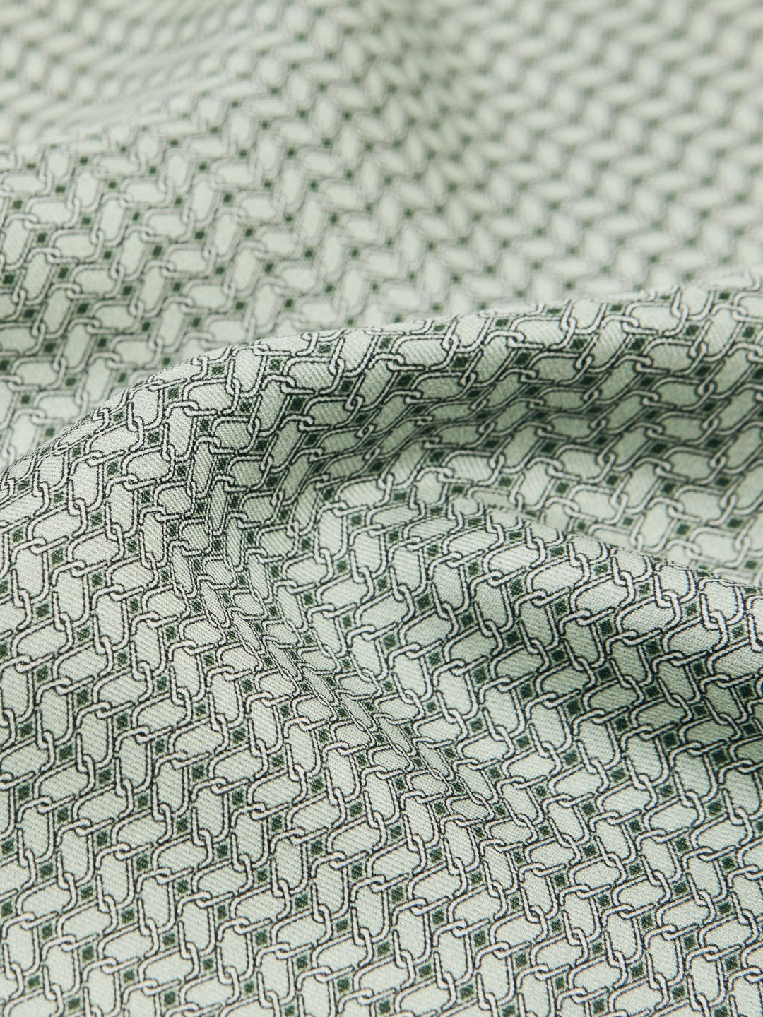 Reiss | Geo Chain Detail Pocket Square in Sage