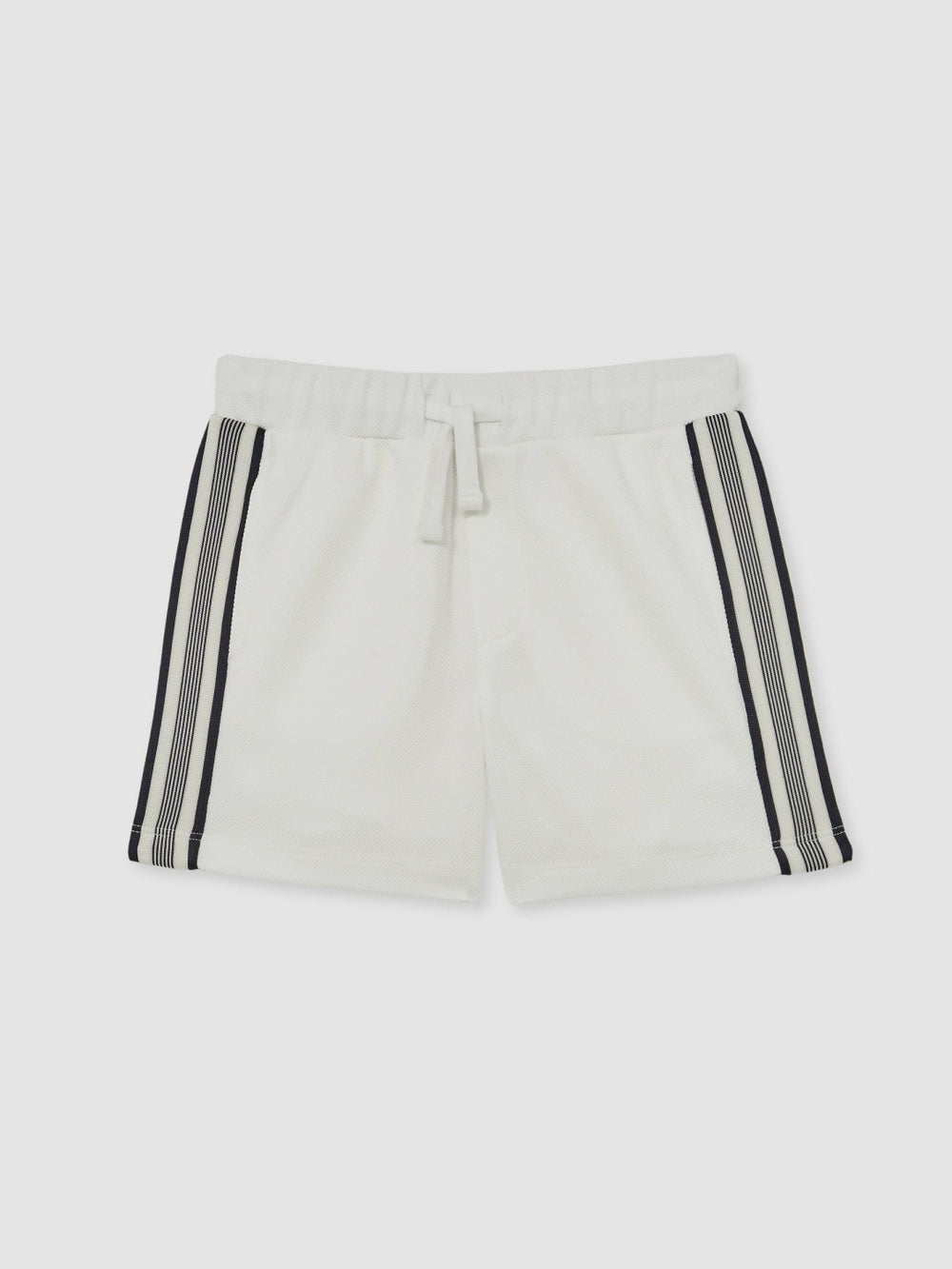 Reiss | 13-14 yrs Side Stripe Textured Shorts in White