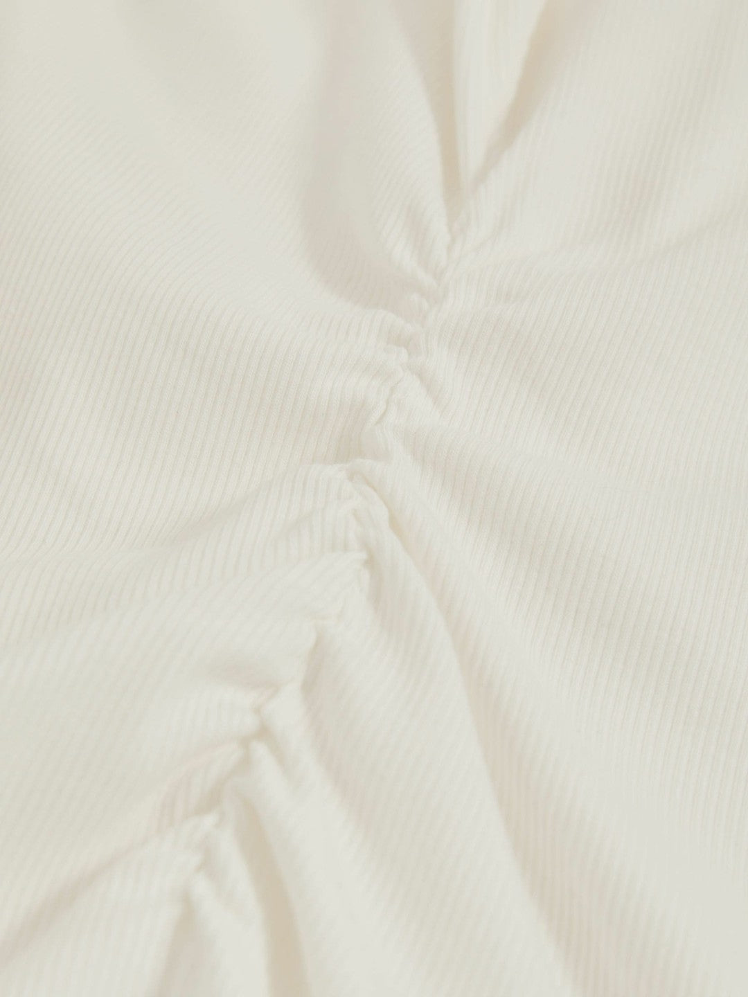 Reiss | Stretch-Cotton Ruched Ribbed T-Shirt in White