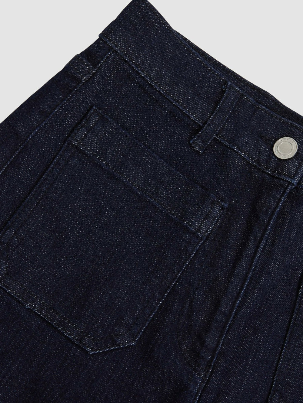 Reiss | Petite Patch Pocket Wide Leg Jeans in Dark Blue