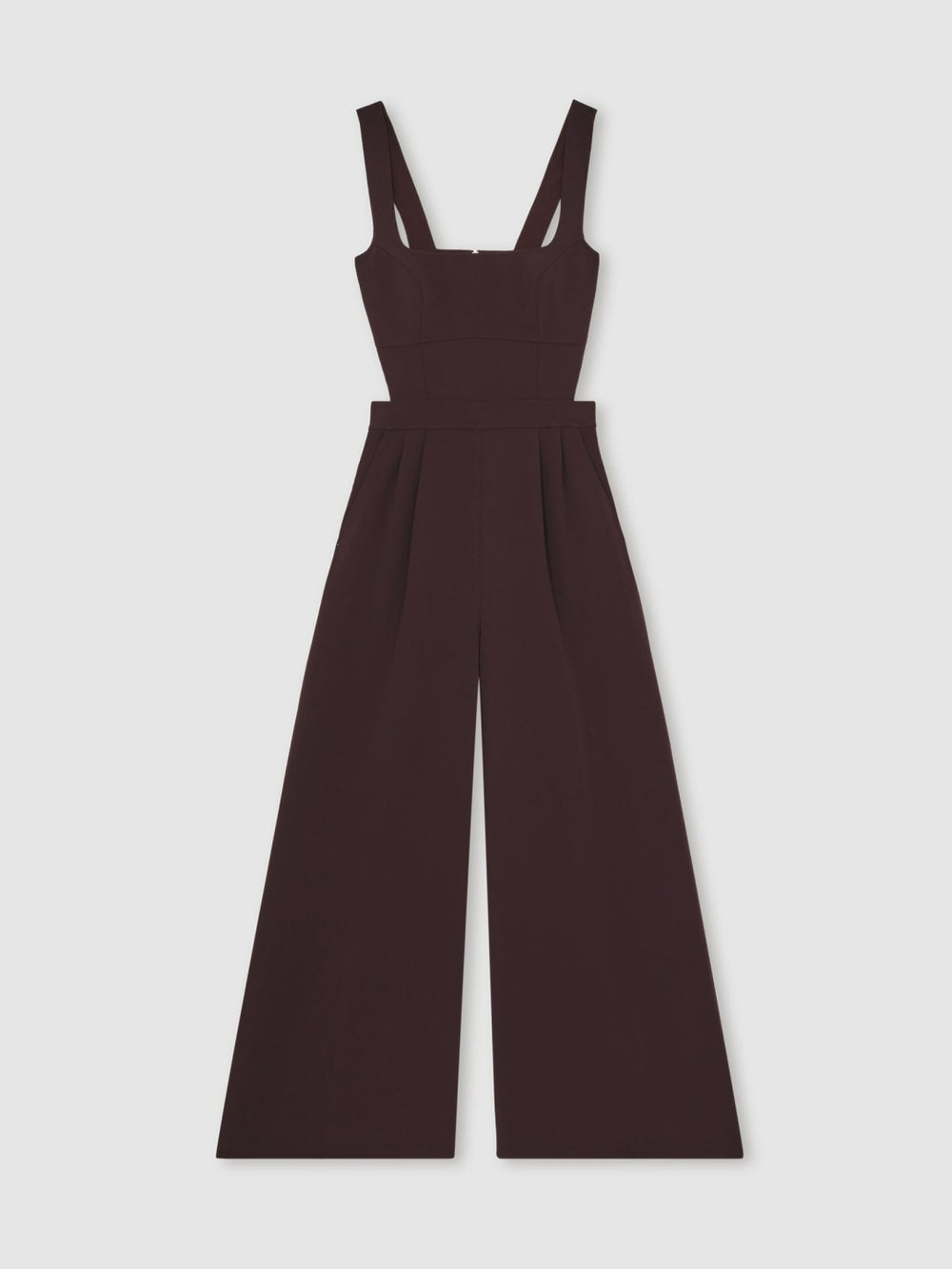 Reiss | Petite Wide-Leg Cut-Out Jumpsuit in Burgundy
