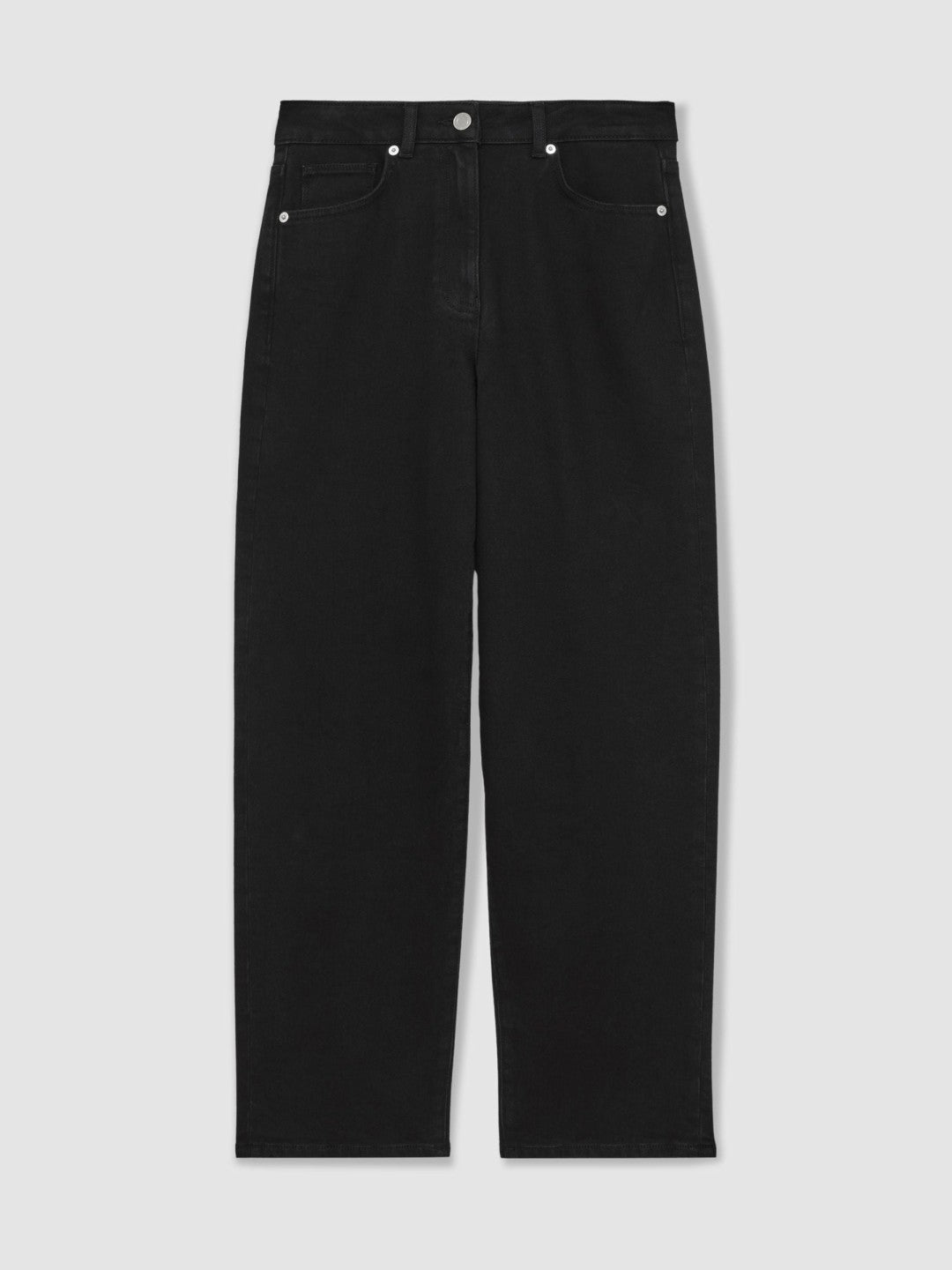 Reiss | Petite Mid Rise Straight Leg Jeans in Black