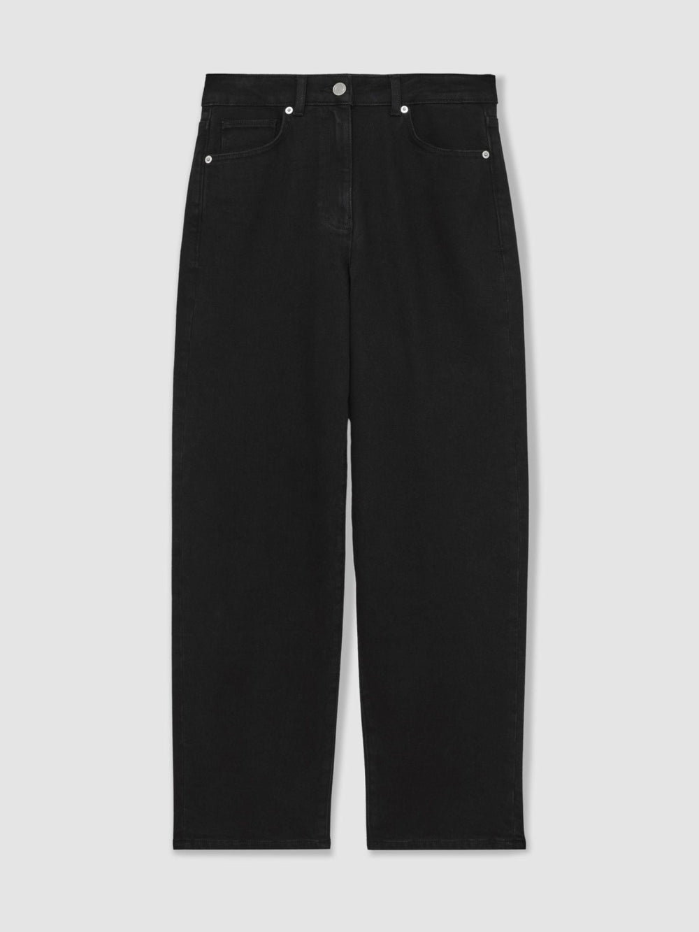 Reiss | Petite Mid Rise Straight Leg Jeans in Black