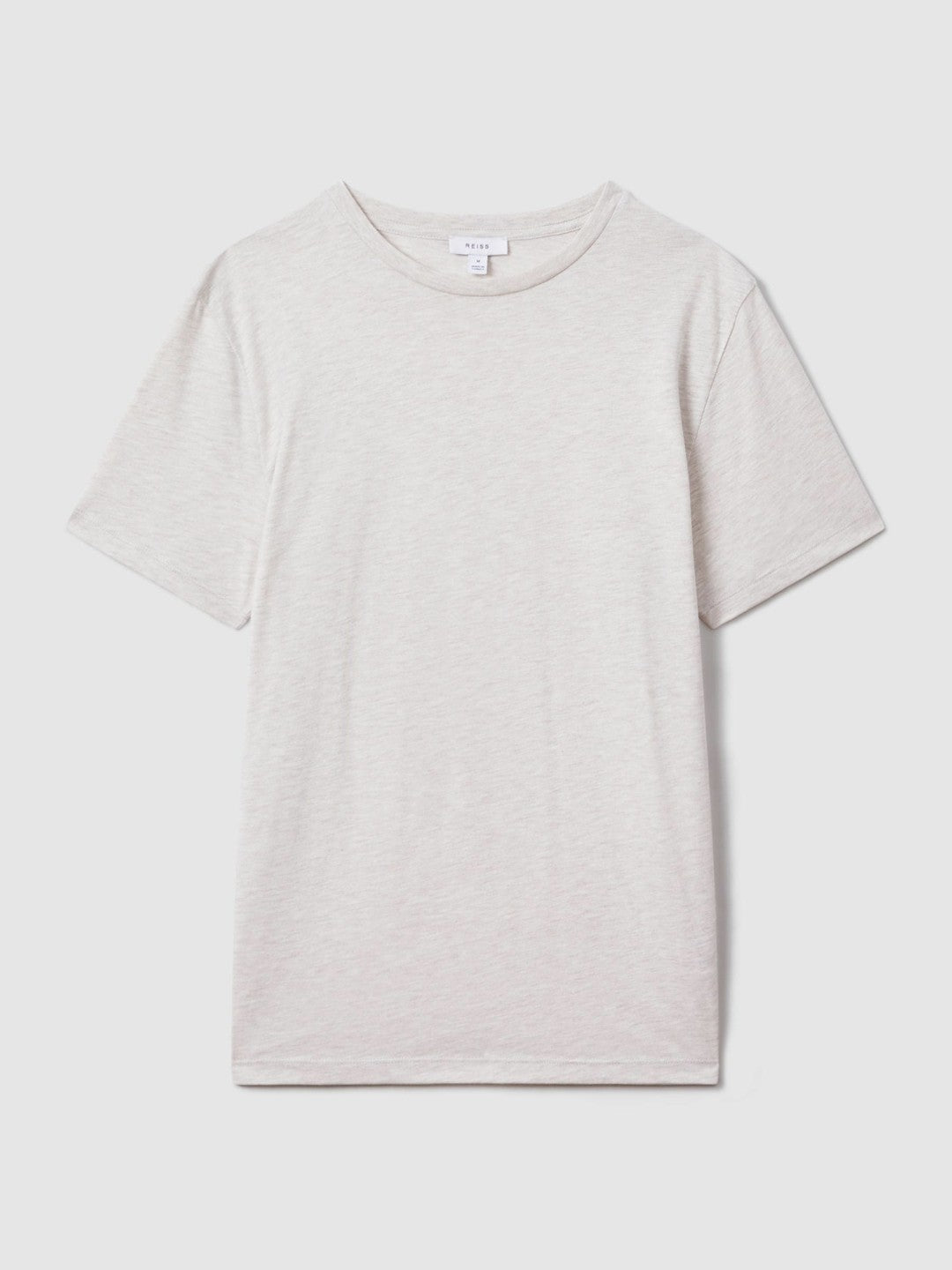 Reiss | Cotton Crew Neck T-Shirt in Wheat Melange