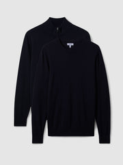 Reiss | Pack of Two Merino Wool Jumpers in Navy