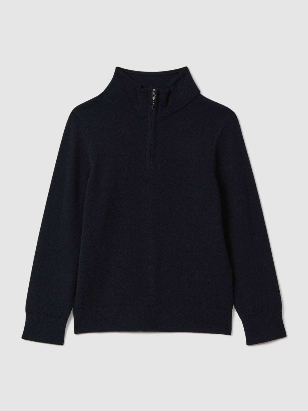 Reiss | 9-13 yrs Wool Half-Zip Funnel Neck Jumper in Navy