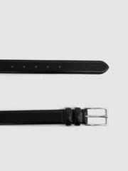 Reiss | Smooth Leather Belt in Black