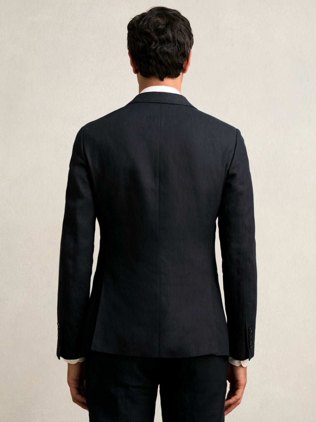 Reiss | Slim-Fit Single Breasted Linen Blazer in Navy