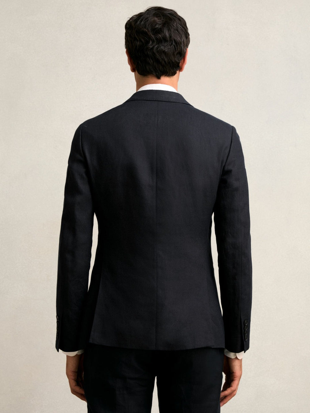 Reiss | Slim-Fit Single Breasted Linen Blazer in Navy