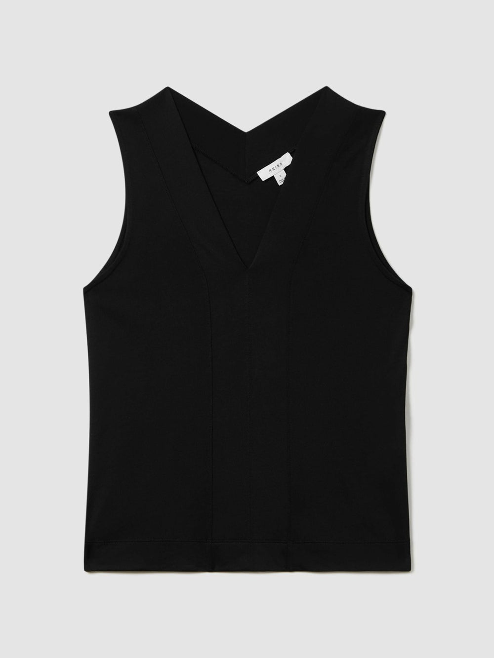 Reiss | V-Neck Shell Top in Black