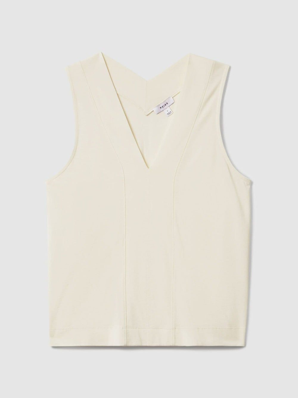 Reiss | V-Neck Shell Top in Ivory