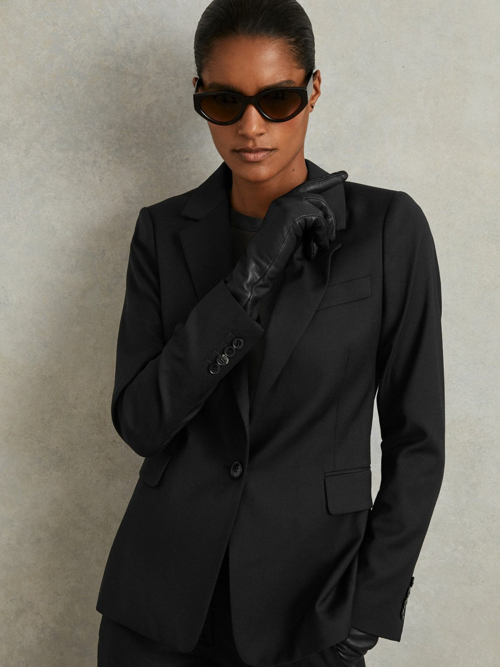 Reiss | Petite Single Breasted Suit Blazer in Black