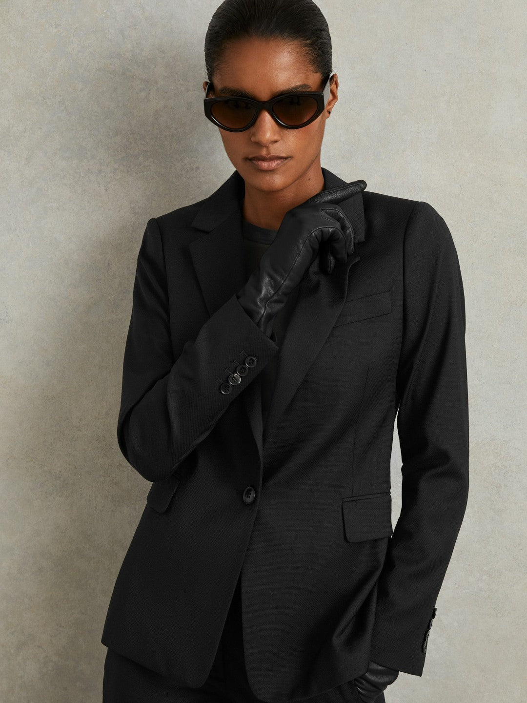 Reiss | Single Breasted Suit Blazer in Black