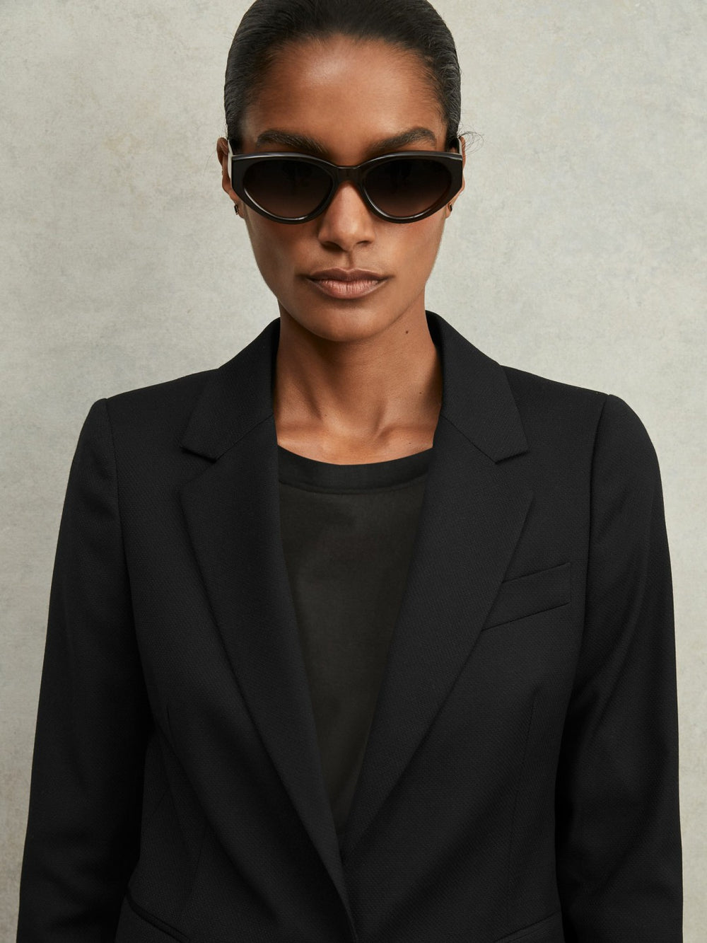 Reiss | Single Breasted Suit Blazer in Black