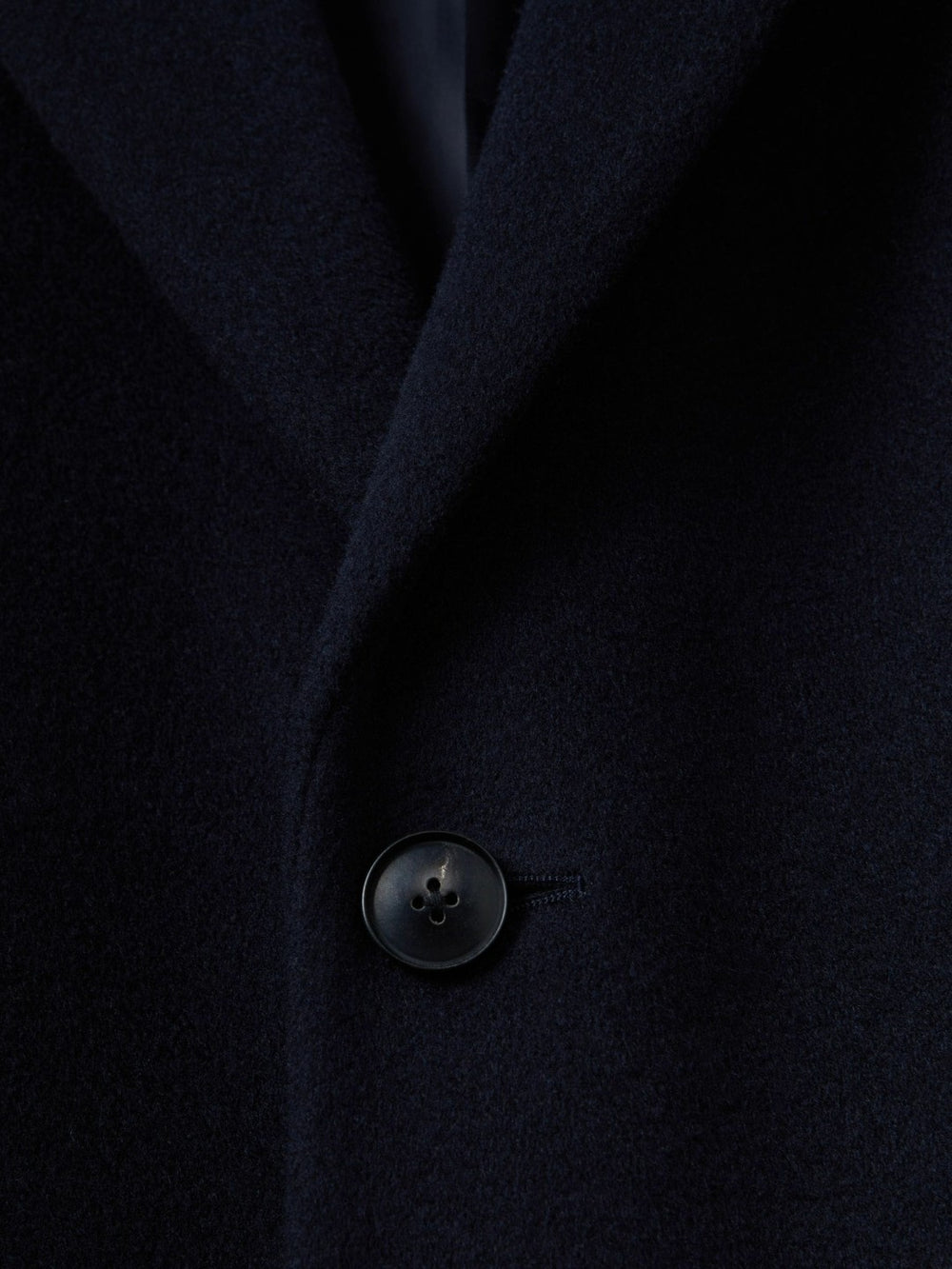 Reiss | Wool Blend Single Breasted Epsom Overcoat in Navy