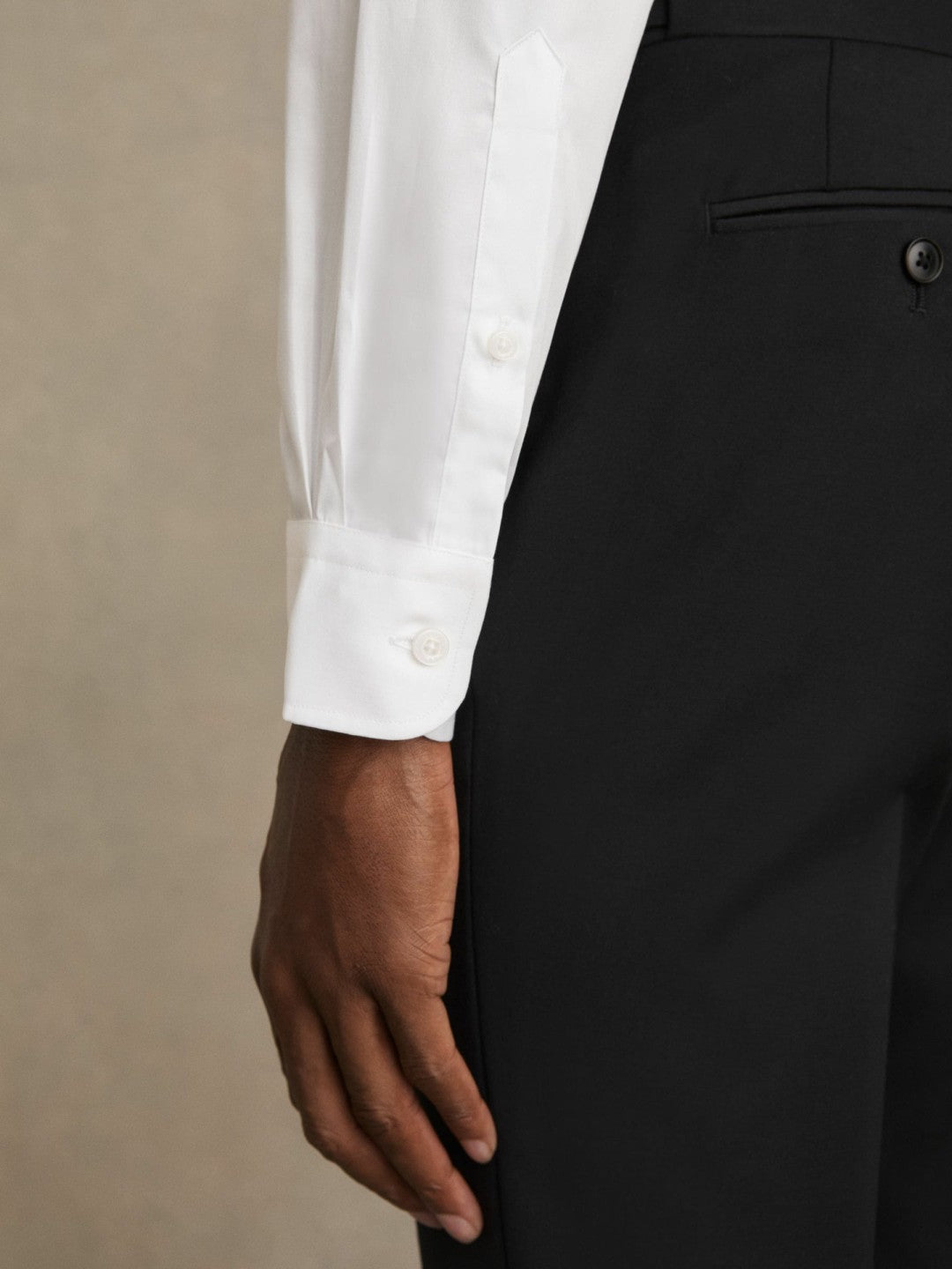 Reiss | Regular Fit Cotton Sateen Striped Shirt in White