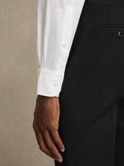 Reiss | Regular Fit Cotton Sateen Striped Shirt in White
