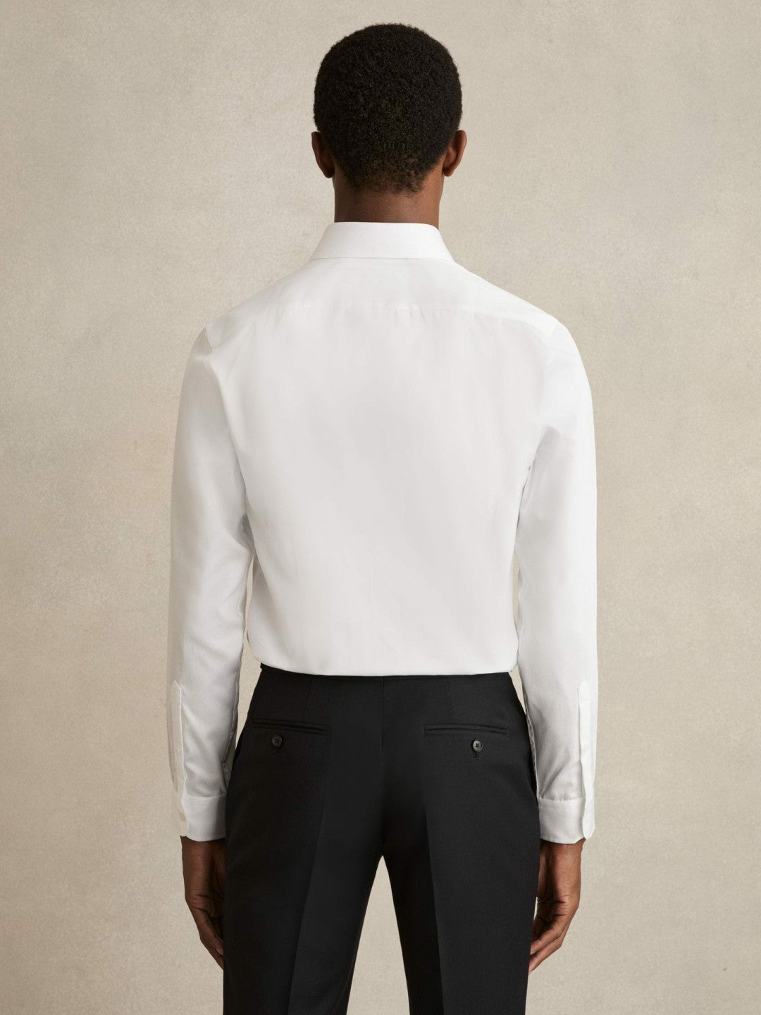 Reiss | Regular Fit Cotton Sateen Striped Shirt in White