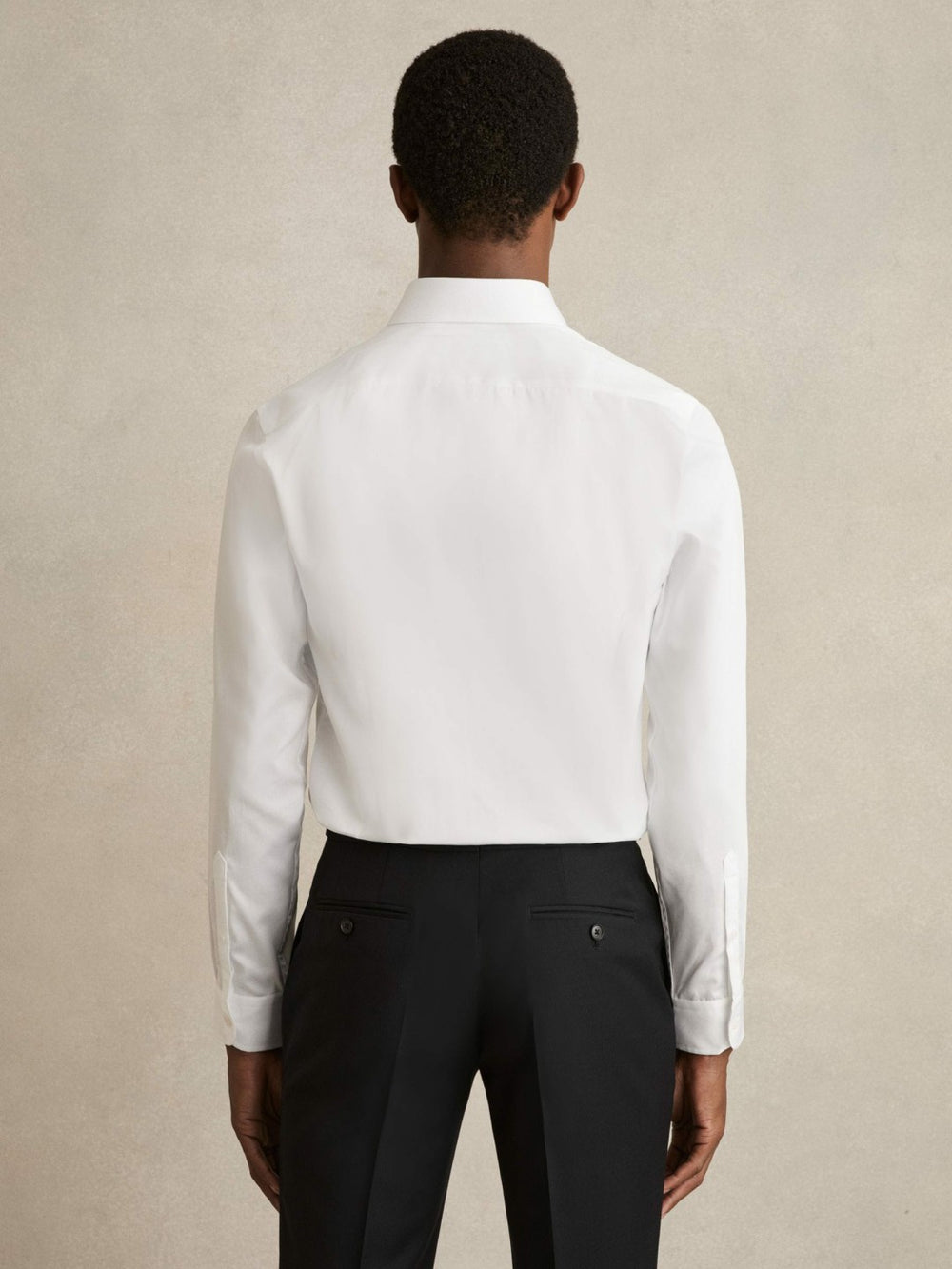 Reiss | Regular Fit Cotton Sateen Striped Shirt in White