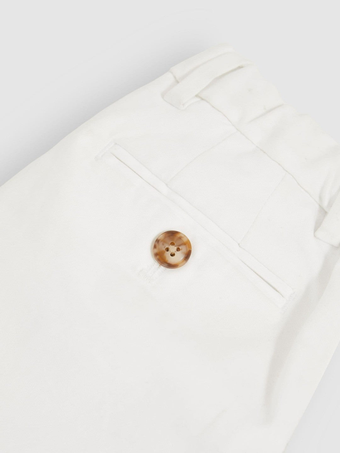 Reiss | 3-9 yrs Cotton Chino Shorts with Stretch in White